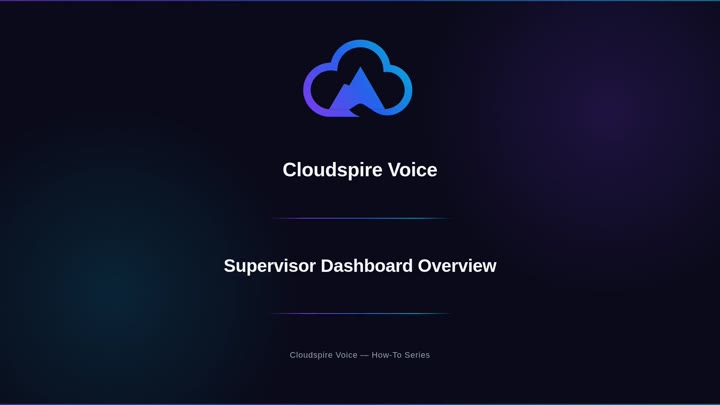 Watch: Supervisor Dashboard Overview